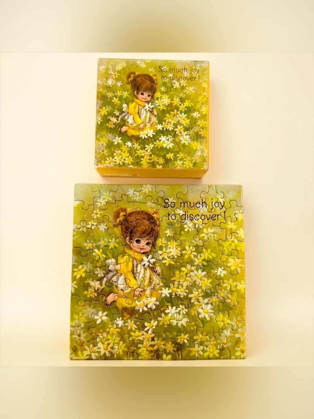 Vintage Springbok Mini Puzzle “So Much Joy To Discover!” 1970’s Hallmark 65pc